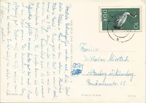 Ansichtskarte Einsiedel-Masserberg DDR Mehrbild-AK mit 4 Ortsansichten 1966
