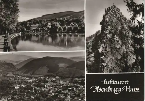 Ilsenburg (Harz) DDR Mehrbild-AK mit Forellenteich Ilsestein Teilansicht 1985