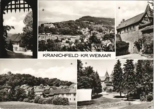 Kranichfeld DDR Mehrbild-AK mit Niederburg, Oberschloß, Freilichtbühne uvm. 1979