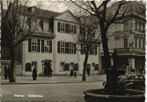 Ansichtskarte Weimar Schillerhaus Strassen Ansicht zu DDR-Zeiten 1965