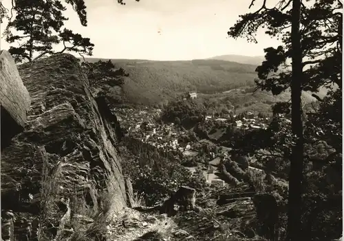 Ansichtskarte Schwarzburg DDR AK Panorama Blick vom Trippstein 1974/1973