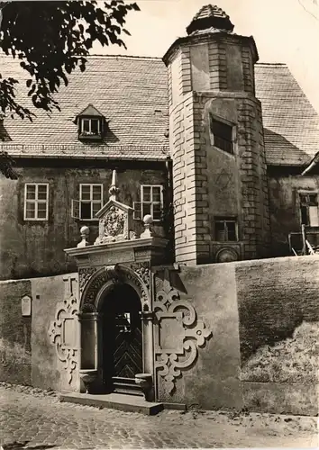Ansichtskarte Meißen Straßen-Ansicht DDR Jahnaischer Hof mit Portal 1968