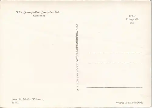 Ansichtskarte Saalfeld (Saale) DDR AK Feengrotten Saalfeld/Thür. 1953