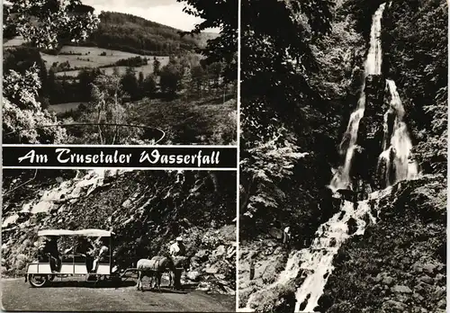 Brotterode-Trusetal Trusetaler Wasserfall DDR Mehrbild-AK 3 Ansichten 1980