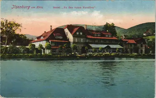 Ansichtskarte Ilsenburg (Harz) Hotel zur roten Forelle 1926