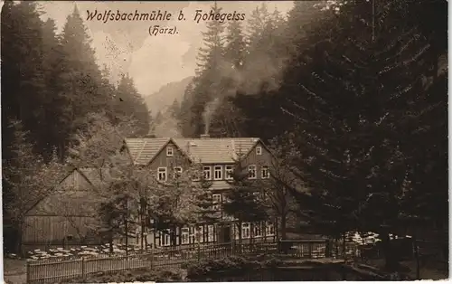 Ansichtskarte Hohegeiß-Braunlage Wolfbachmühle 1928