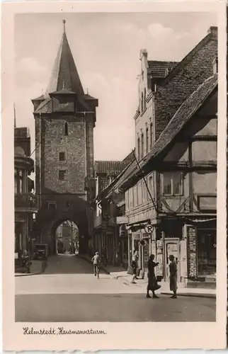 Ansichtskarte Helmstedt Hausmannturm - Geschäft 1930