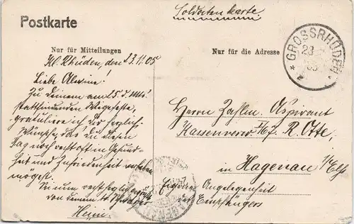 Ansichtskarte Groß Rhüden-Seesen Straßenpartie an der Kirche 1905