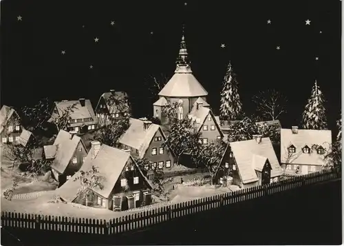 Seiffen (Erzgebirge) Spielzeugmuseum - Weihnachtsmarkt - beleuchtet 1973