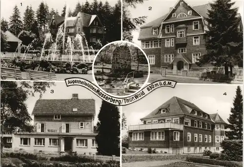 Masserberg Mehrbild-AK Häuser der Augen-Heilstätten Thüringer Wald 1982