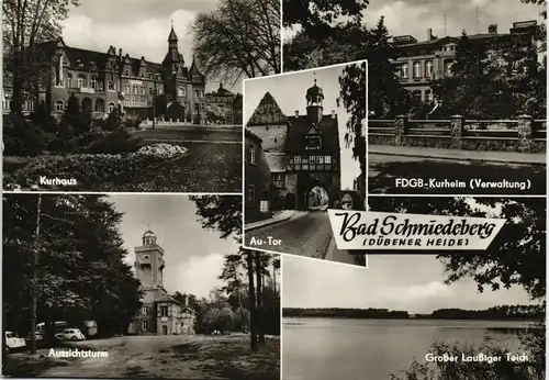 Bad Schmiedeberg DDR Mehrbild-AK mit Kurhaus, FDGB-Kurheim 1966/1965