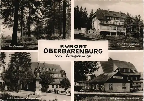 Oberbärenburg-Altenberg (Erzgebirge) DDR Mehrbildkarte   HOG Zum Bären 1962