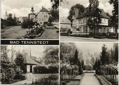 Ansichtskarte Bad Tennstedt DDR Mehrbildkarte mit 4 Stadtteilansichten 1968