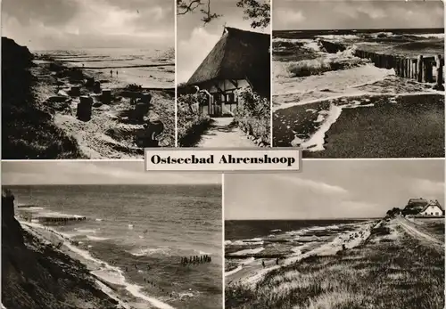 Ahrenshoop DDR Mehrbild-AK Ostseebad Ostsee Strand Ansichten 1961
