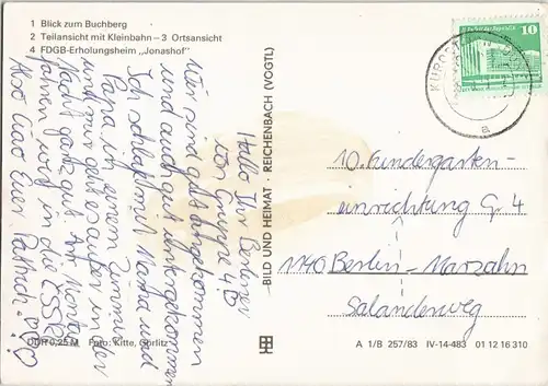 Jonsdorf DDR Mehrbild-AK ua. Kleinbahn, Ortsansicht, Buchberg uvm. 1983
