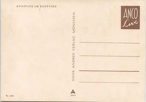 Ansichtskarte Konstanz Luftbild Stadt vom Flugzeug aus 1970