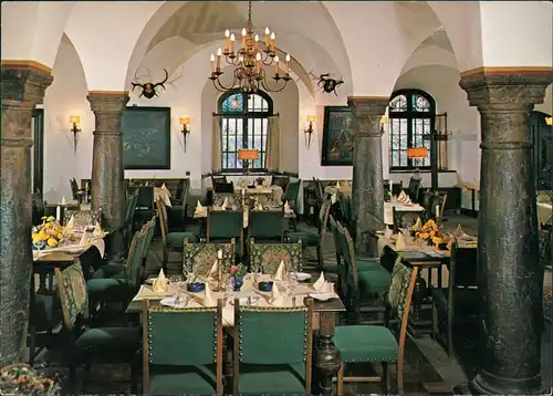 Ansichtskarte Attendorn BURG SCHNELLENBERG Innenansicht Hotel Restaurant 1981