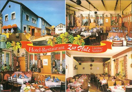 Nußdorf-Landau in der Pfalz Hotel-Restaurant Zur Pfalz  Mehrbildkarte 1975