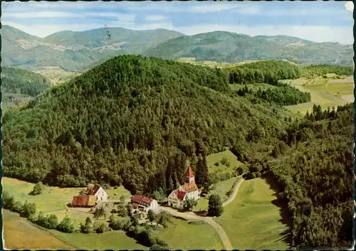 Steinen (Baden) Kurhaus Kloster Weitenau vom Flugzeug  Luftbild-AK 1963