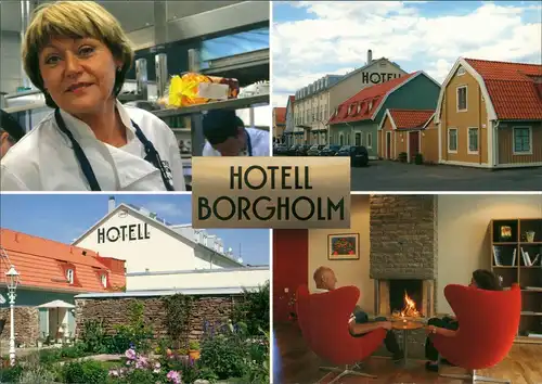 Borgholm HOTELL BORGHOLM Trädgårdsgatan Multi-View-Postcard 2000