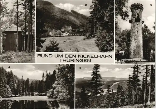 Ilmenau Rund um Kickelhahn: Goethehäuschen Schortemühle Aussichtsturm  1976 #