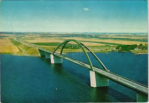 Vogelfluglinie Vogelfluglinie Deutschland-Dänemark Brücke Luftaufnahme 1975