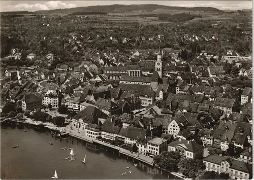 Ansichtskarte Überlingen BODENSEE & Stadt als Luftaufnahme 1960