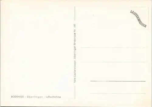 Ansichtskarte Überlingen BODENSEE & Stadt als Luftaufnahme 1960