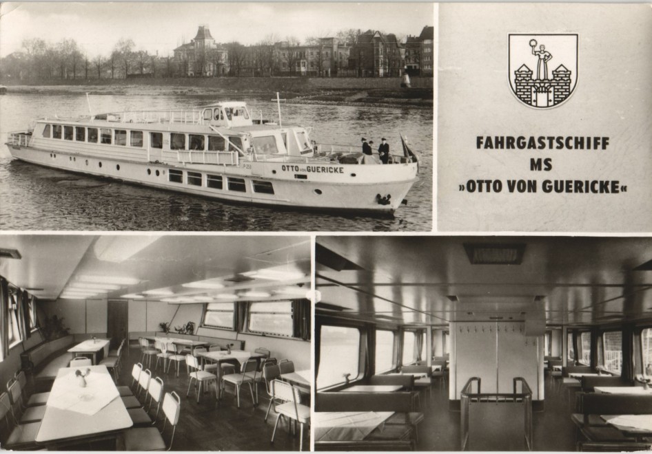 Magdeburg FAHRGASTSCHIFF MS OTTO VON GUERICKE Weiße Flotte DDR