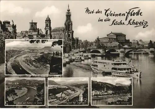 Dresden Sächsische Dampfschifffahrt (Weiße Flotte) Dresden  DDR 1965/1964