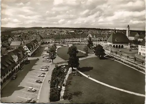 Freudenstadt Panorama-Ansicht Blick über Markt und Rathaus 1959
