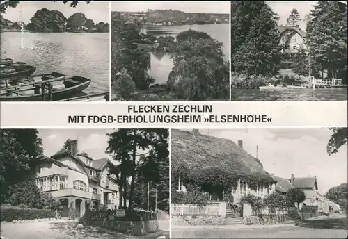 Ansichtskarte Flecken Zechlin MIT FDGB-ERHOLUNGSHEIM MB »ELSENHÖHE« 1985