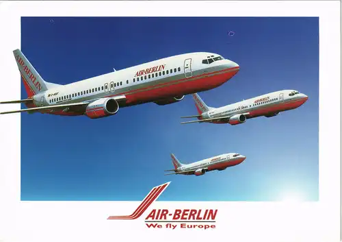 AIR BERLIN FLÜSTERJET BOEING 737/400 Flugzeug Airplane AK 2000