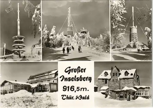 Brotterode DDR Mehrbild-AK Großer Inselsberg im Thüringer Wald 1978