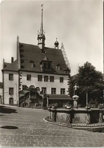 Ansichtskarte Pößneck Rathaus DDR AK 1977