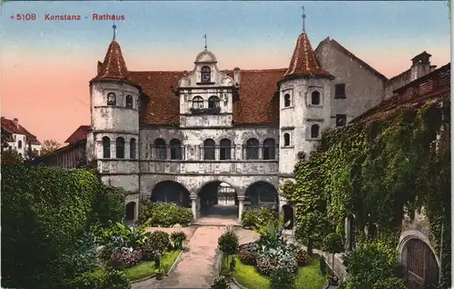 Ansichtskarte Konstanz Rathaus 1907