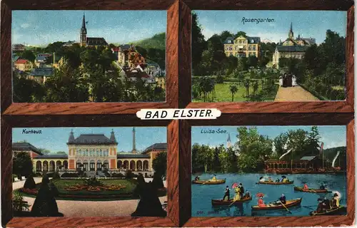 Ansichtskarte Bad Elster Rosengarten, Kurhaus, Luisa See 1913