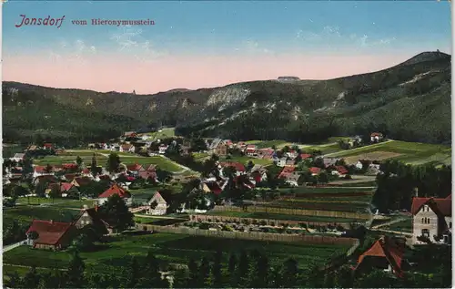 Ansichtskarte Jonsdorf vom Hieronymusstein 1909