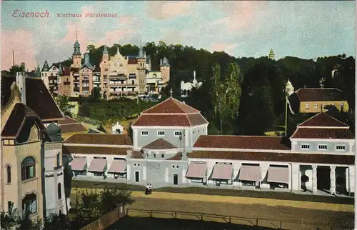 Ansichtskarte Eisenach Straße - Partie am Kurhaus Fürstenhof 1909