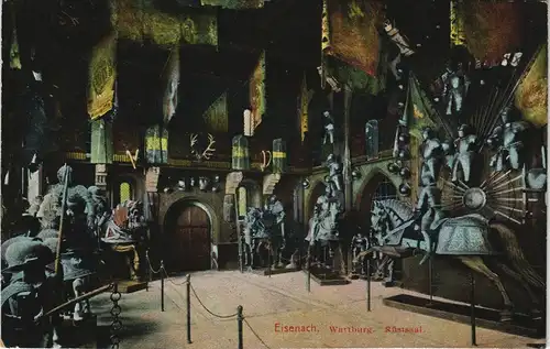 Ansichtskarte Eisenach Wartburg. Rüstsaal 1908