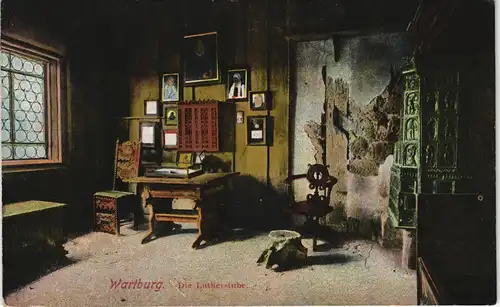 Ansichtskarte Eisenach Wartburg, Die Lutherstube 1908