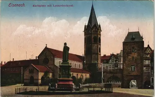Ansichtskarte Eisenach Karlsplatz 1909