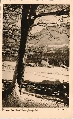 Ansichtskarte Bad Reichenhall Stadt im Winter 1951