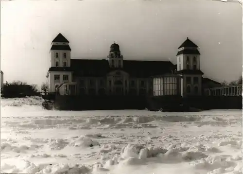Ansichtskarte Binz (Rügen) Das verschneite Kurhaus 1979