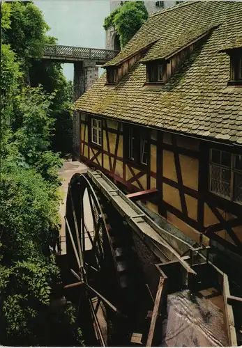 Meersburg Schlossmühle mit dem grössten Mühlrad Deutschlands 1960