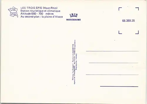 .Frankreich LES TROIS EPIS (Haut-Rhin) Panorama Panoramic View 1960