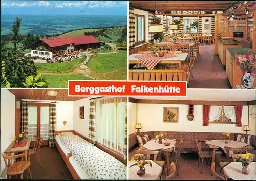 Ansichtskarte Steibis-Oberstaufen 4 Bild Berggasthof Falkenhütte 1989