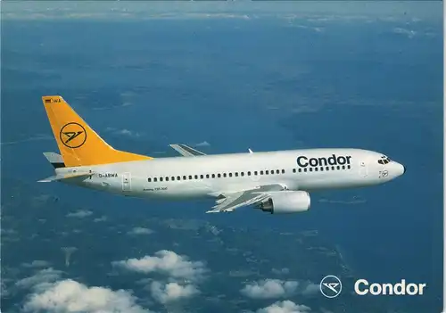 Ansichtskarte  Boeing 737-300 Condor Flugwesen Flugzeug Airplane AK 1990