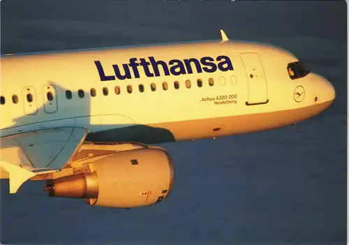 Airbus A320-200 Heidelberg Lufthansa Flugwesen Flugzeug Airplane AK 2000