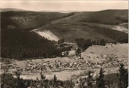 Ansichtskarte Manebach-Ilmenau Blick vom Großen Hermannstein DDR AK 1976